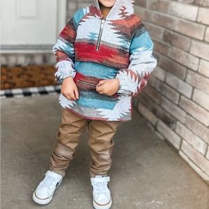 Children's Aztec Zip Pullover
